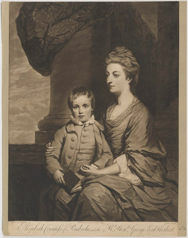 Elizabeth herbert (née spencer), countess of pembroke; george augustus herbert, 11th earl of pembroke npg d40131