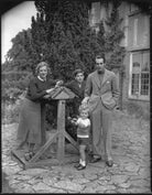 The Massey family (Adrianne Allen (Adrianne Massey); Geoffrey Massey; Daniel Massey; Raymond Massey) NPG x31155