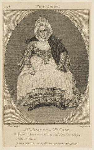 'Mr Angelo as Mrs Cole' NPG D16172