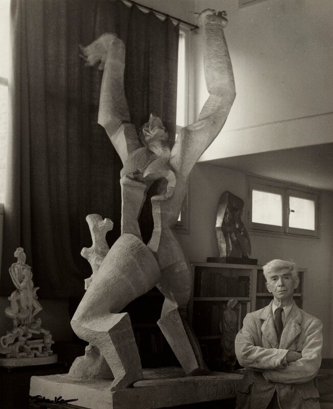 Ossip zadkine with 'the destroyed city' npg x132772