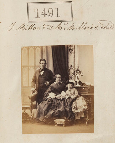 J. Millard, Mrs Millard and child NPG Ax50887
