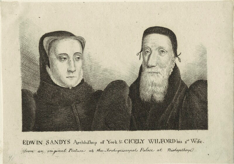 Edwin sandys and cicely wilford his second wife npg d25204