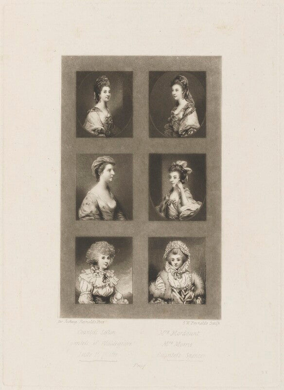 Isabella, countess of sefton; charlotte mordaunt; maria, duchess of gloucester; henrietta, lady morris; elizabeth, duchess of devonshire; lavinia, countess spencer npg d15278