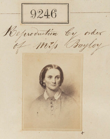 'Reproduction by order of Miss Bayley' NPG Ax59069