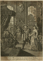 King Henry VIII bringing to Court Anna Boleyn, who was afterwards his Royal Consort (Thomas Wolsey; Henry Algernon Percy, 6th Earl of Northumberland; Katherine of Aragon; King Henry VIII; Anne Boleyn) NPG D24176