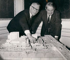 Laurence Olivier; Sir Denys Lasdun NPG x194011