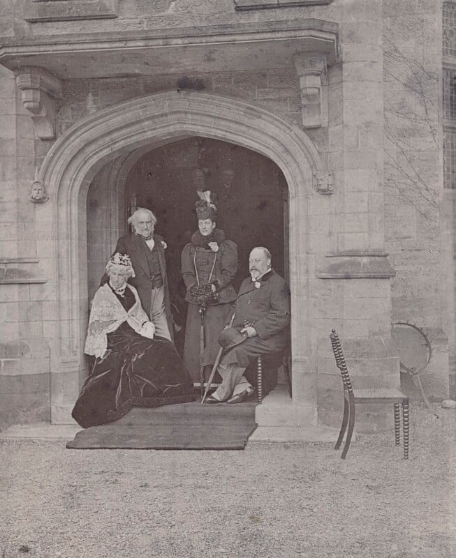 Catherine gladstone (née glynne); william ewart gladstone; queen alexandra; king edward vii npg x4072