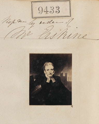 'Reproduction by order of Mr Erskine' NPG Ax59240