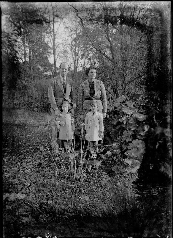 Alec waugh; veronica keeling (née waugh); joan waugh (née chirnside); andrew alexander waugh npg x37307
