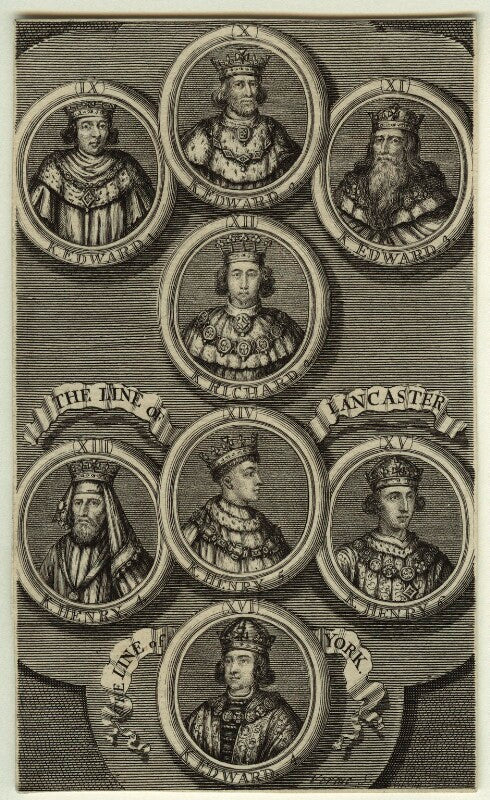 The lines of plantagenet, lancaster and york npg d32045