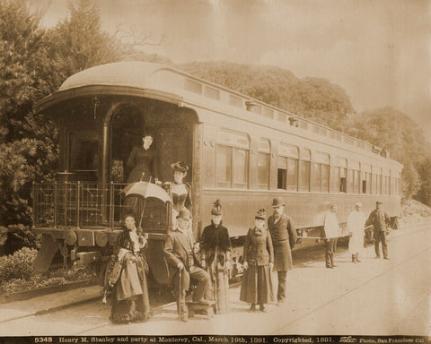 'Henry M. Stanley and party at Monterey' NPG Ax68649