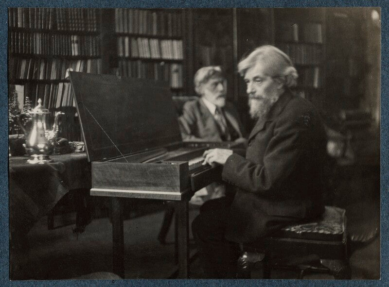 'robert bridges and arnold dolmetsch on the day of the presentation of the clavichord' npg ax142021