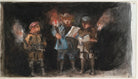 Three unknown children, probably carolers NPG D23146(28)