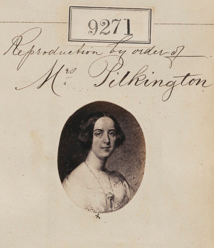'reproduction by order of mrs pilkington' (unknown sitter) npg ax59092