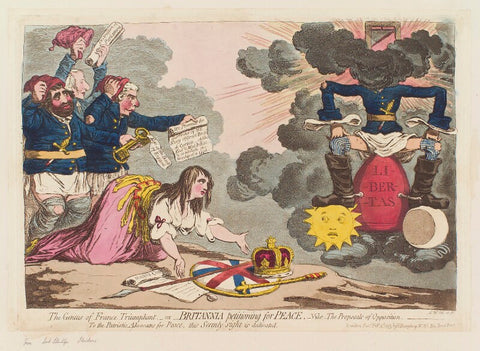 'The genius of France triumphant, - or - Britannia petitioning for peace' NPG D12517