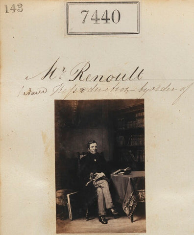 'Reproduction by order of Mr Renoult' NPG Ax57343