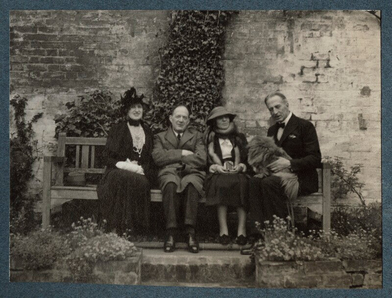 Lady ottoline morrell; walter de la mare; (helen) hope mirrlees; philip edward morrell npg ax144081