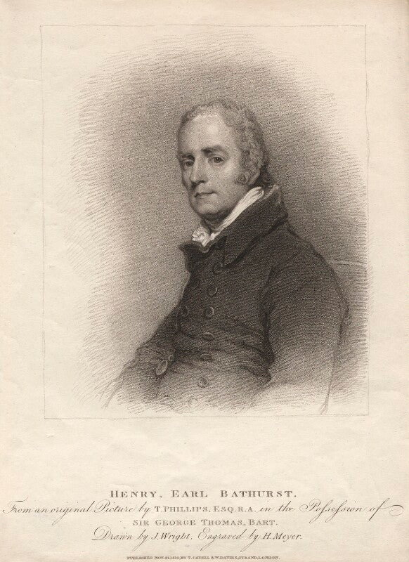 Henry bathurst, 3rd earl bathurst npg d16257