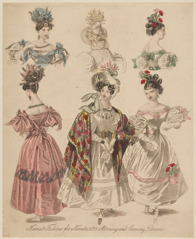 'Newest Fashions for November 1831. Morning and Evening Dresses' NPG D47658