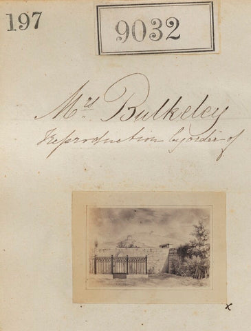 'Reproduction by order of Mrs Bulkeley' NPG Ax58855