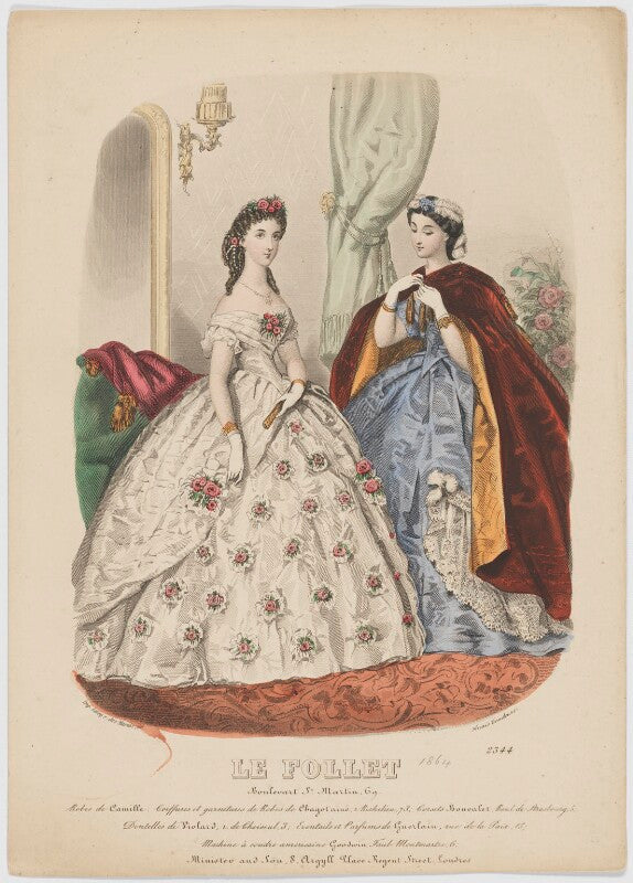 Ball and evening dresses, 1864 npg d48016