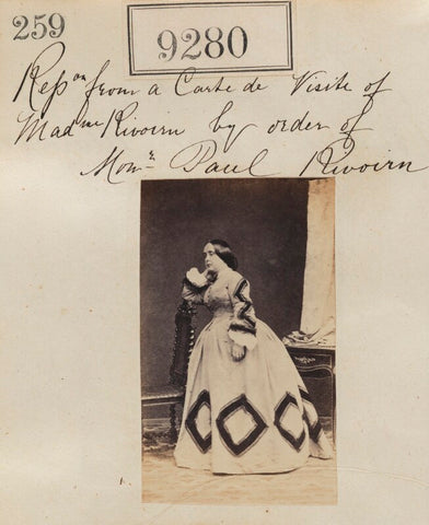 'Reproduction from a carte de visite of Mrs Rivoirn by order of Mr Paul Rivoirn' NPG Ax59101