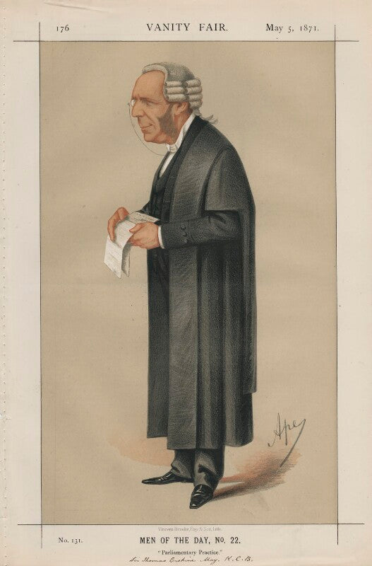 Thomas erskine may, 1st baron farnborough ('men of the day, no. 22.') npg d43482