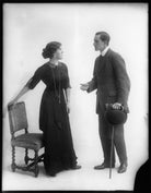Margaret Chute as Mrs Cowper-Cowper; G. Trevor Roller as Parker in 'Lady Windermere's Fan' NPG x103958