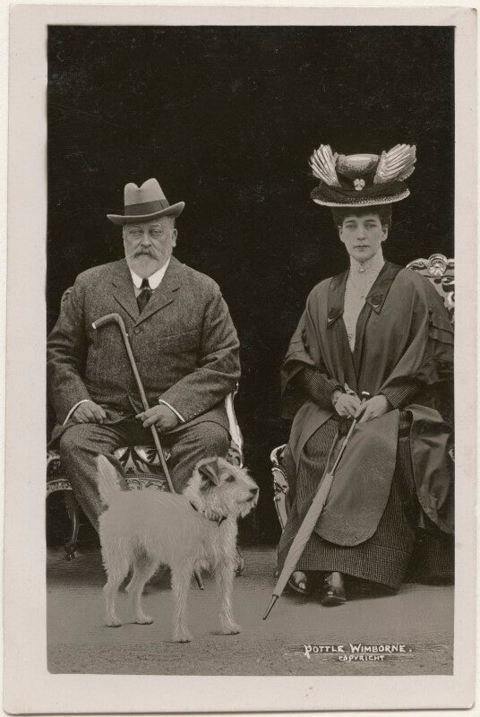 King edward vii with his dog caesar; queen alexandra npg x196405