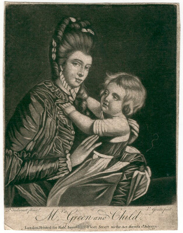 'Mrs Green and Child' (Mary Green; Rupert Green) NPG D2486