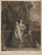 Queen Henrietta Maria and her two eldest children (Henrietta Maria; Mary, Princess Royal and Princess of Orange; King Charles II) NPG D32114