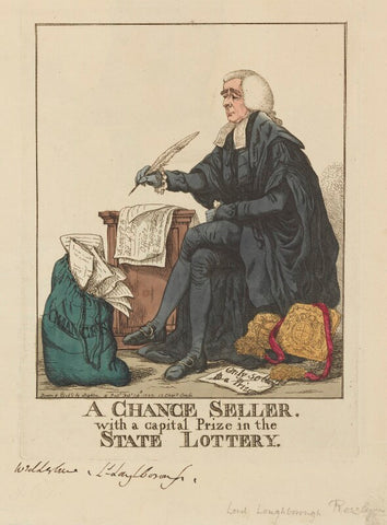 Alexander Wedderburn, 1st Earl of Rosslyn (Lord Loughborough) ('A chance seller with a capital prize in the state lottery') NPG D13345