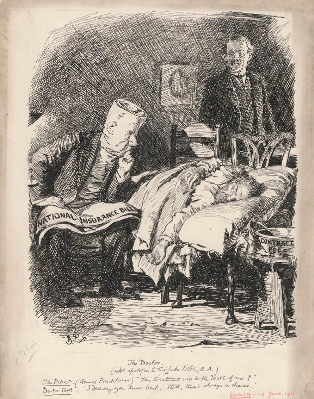 The doctor (with apologies to sir luke fildes, r.a.) (david lloyd george) npg d9806