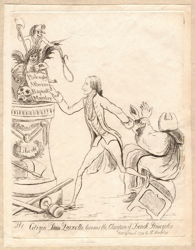 Charles stanhope, 3rd earl stanhope ('citizen [don] quixotte becomes the champion of french principles') npg d9952