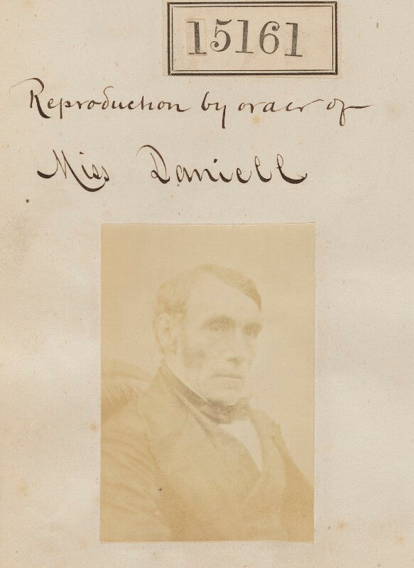 Unknown man ('reproduction by order of miss daniell') npg ax63404