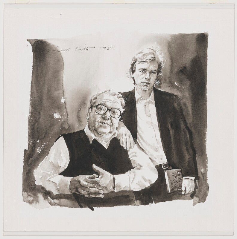 Kingsley amis; martin amis npg d198