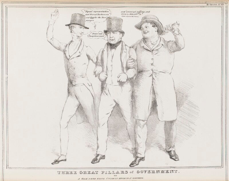 Three great pillars of government. or a walk from white conduit house to st stephens npg d41078