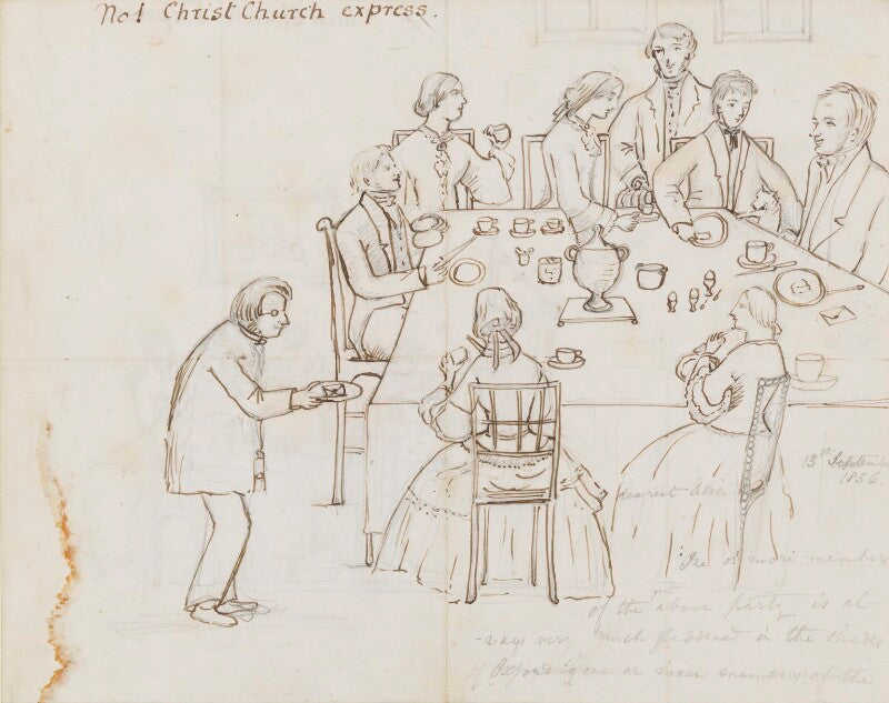 Edward bouverie pusey with his family at breakfast npg 4541(4a)