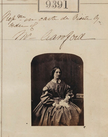 'Reproduction in carte de visite by order of Mr Crawford' NPG Ax59197