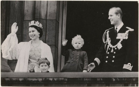 Queen Elizabeth II; King Charles III; Princess Anne; Prince Philip, Duke of Edinburgh NPG x193056