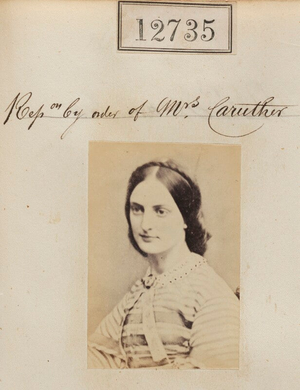 Unknown woman ('reproduction by order of mrs caruther') npg ax62378