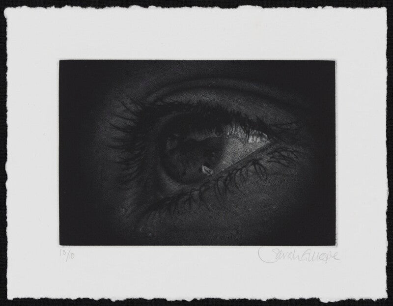 Mezzotint of an eye npg d49625