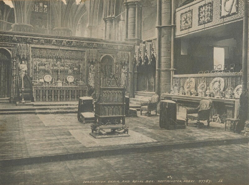 Coronation chair and royal box, westminster abbey npg p1700(61b)