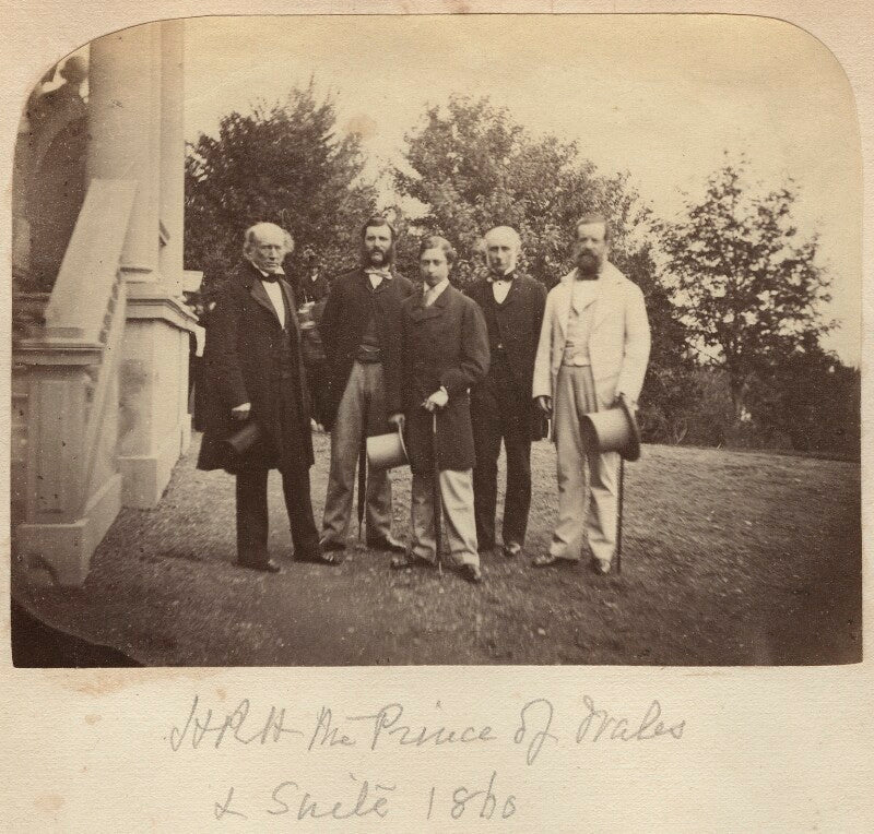 Sir edmund w. head, 8th bt; sir christopher c. teesdale; king edward vii; hon. robert bruce; henry p. f. pelham clinton, 5th duke of newcastle under lyne npg x128722