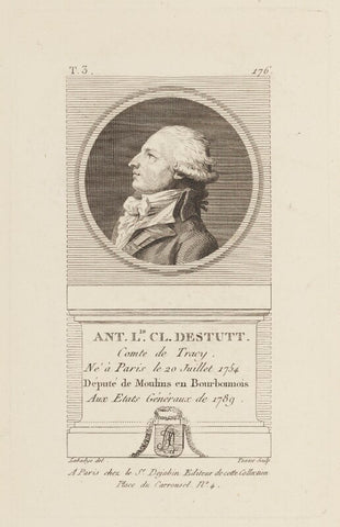 Antoine Louis Claude Destutt, comte de Tracy NPG D15786
