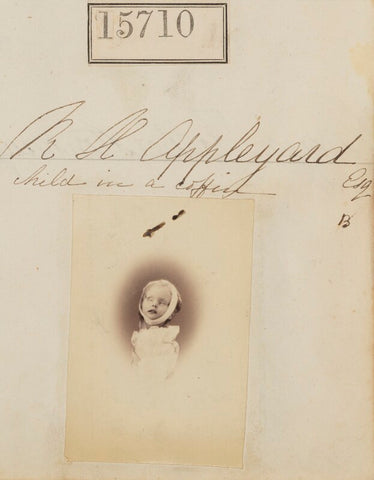 'R.H. Appleyard (child in a coffin)' (Beatrice Mary Appleyard) NPG Ax63637