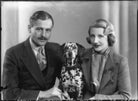 Hon. Blanche Mary Hanbury-Tracy (née Arundell) and (Ninian) John Frederick Hanbury-Tracy with their dog NPG x155109