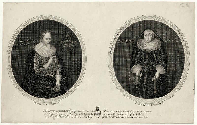 Sir william herrick (heyricke); joan herrick (née may), lady herrick npg d27204