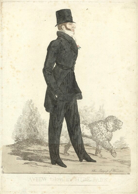 'a view taken in hyde park' (henry somerset, 7th duke of beaufort) npg d31578