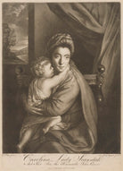 'Caroline Curzon (née Colyear), Lady Scarsdale with her son the Honourable John Curzon' (John Curzon; Caroline Curzon (née Colyear), Lady Scarsdale) NPG D40561